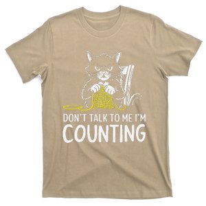 Cat Knits DonT Talk To Me IM Counting Knitting Crochet Cat T-Shirt