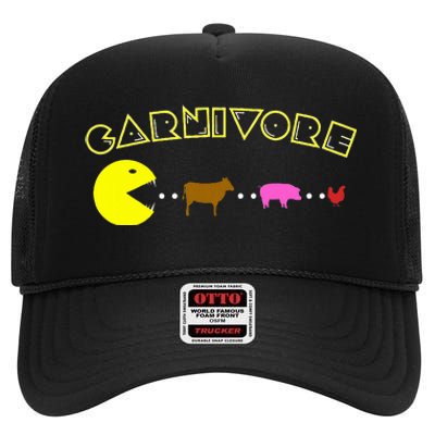 Carnivore Keto Diet Meat Eater High Crown Mesh Back Trucker Hat