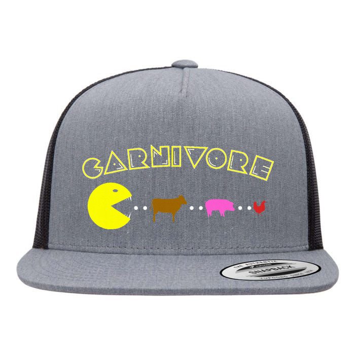 Carnivore Keto Diet Meat Eater Flat Bill Trucker Hat