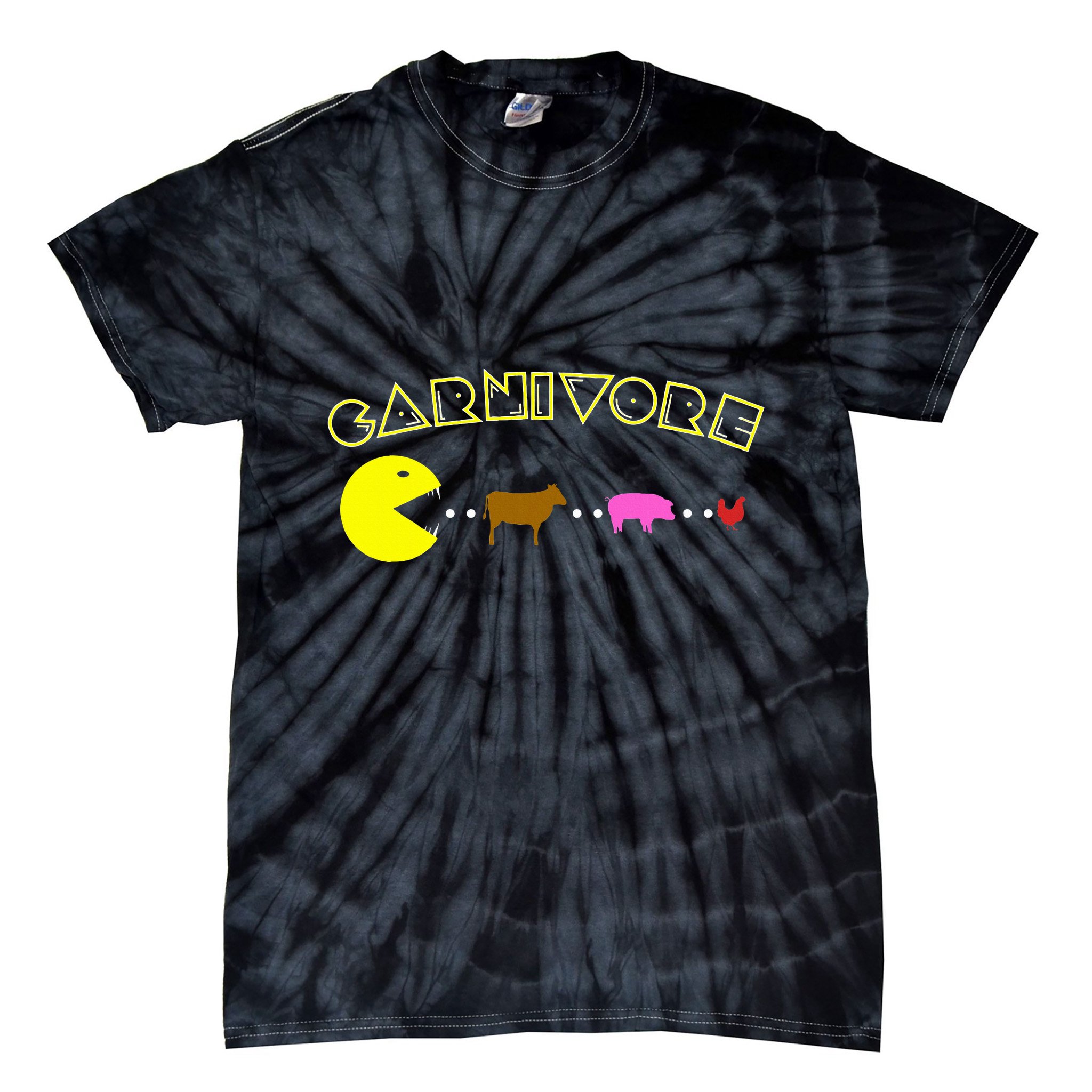 Carnivore Keto Diet Meat Eater Tie-Dye T-Shirt