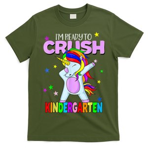 Crush Kindergarten Dabbing Unicorn Girl Back To School T-Shirt