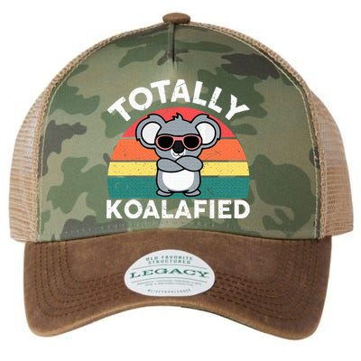 Cute Koalafied Dad Koala Legacy Tie Dye Trucker Hat