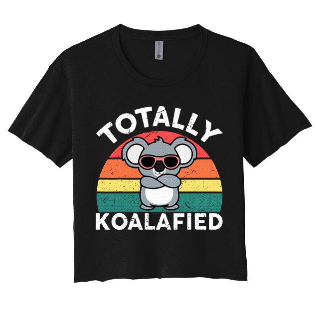 Cute Koalafied Dad Koala Crop Top