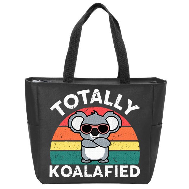Cute Koalafied Dad Koala Zip Tote Bag