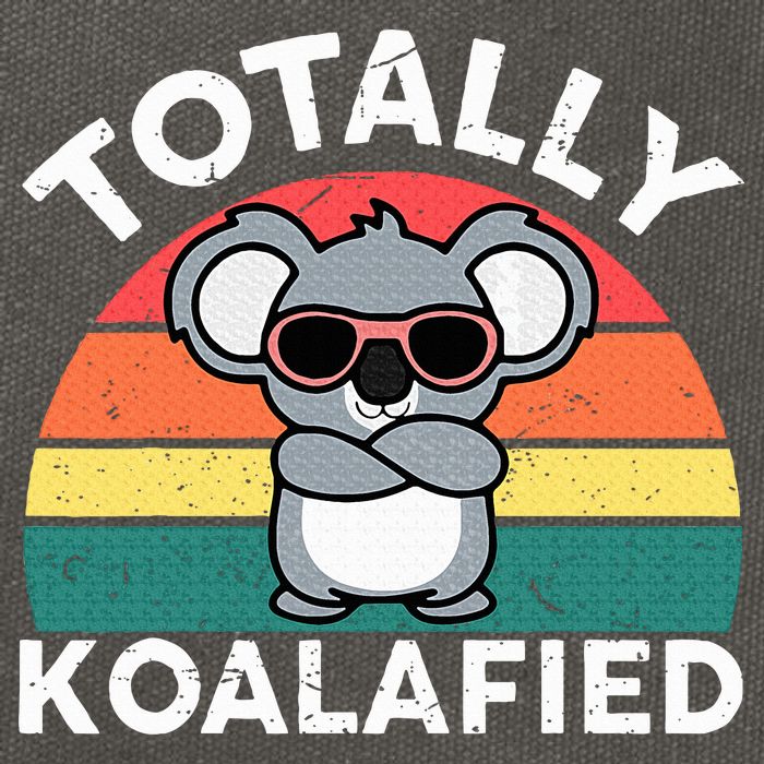 Cute Koalafied Dad Koala Cotton Canvas Backpack