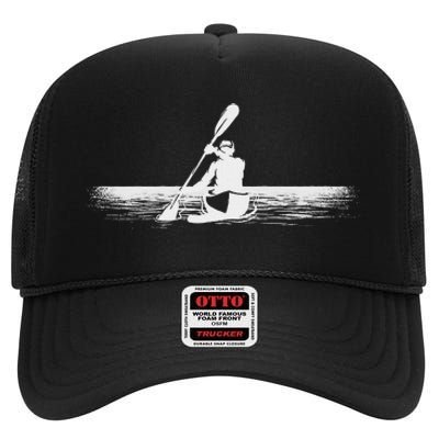 Cool Kayak Design Kayaker Kayak Boat Kayaking High Crown Mesh Back Trucker Hat