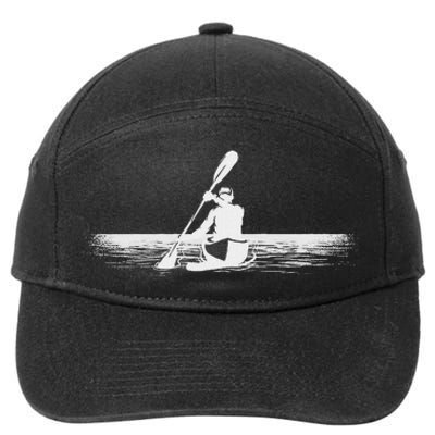 Cool Kayak Design Kayaker Kayak Boat Kayaking 7-Panel Snapback Hat