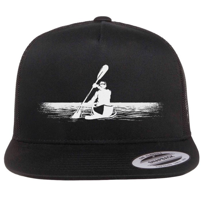 Cool Kayak Design Kayaker Kayak Boat Kayaking Flat Bill Trucker Hat