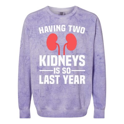 Cute Kidney Donor Art Kidney Transplant Survivor Colorblast Crewneck Sweatshirt