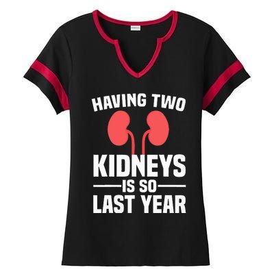 Cute Kidney Donor Art Kidney Transplant Survivor Ladies Halftime Notch Neck Tee