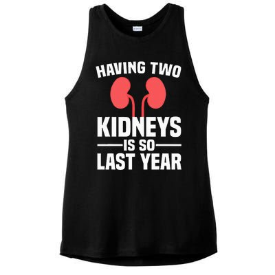 Cute Kidney Donor Art Kidney Transplant Survivor Ladies PosiCharge Tri-Blend Wicking Tank