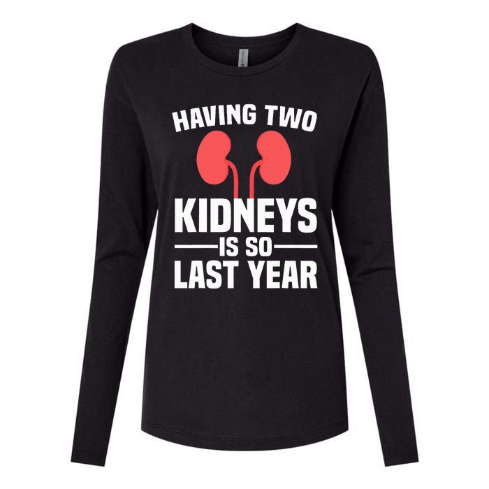 Cute Kidney Donor Art Kidney Transplant Survivor Womens Cotton Relaxed Long Sleeve T-Shirt