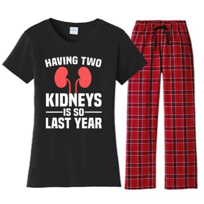 Cute Kidney Donor Art Kidney Transplant Survivor Women's Flannel Pajama Set