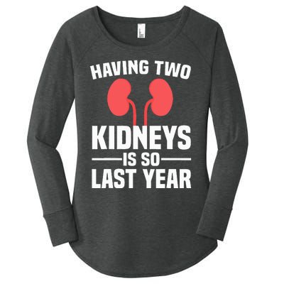 Cute Kidney Donor Art Kidney Transplant Survivor Women's Perfect Tri Tunic Long Sleeve Shirt