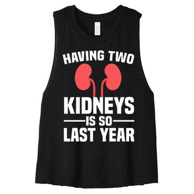 Cute Kidney Donor Art Kidney Transplant Survivor Women's Racerback Cropped Tank