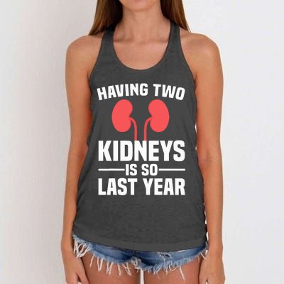 Cute Kidney Donor Art Kidney Transplant Survivor Women's Knotted Racerback Tank