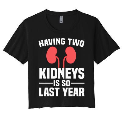 Cute Kidney Donor Art Kidney Transplant Survivor Women's Crop Top Tee