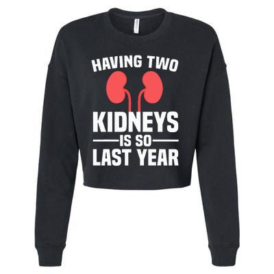 Cute Kidney Donor Art Kidney Transplant Survivor Cropped Pullover Crew