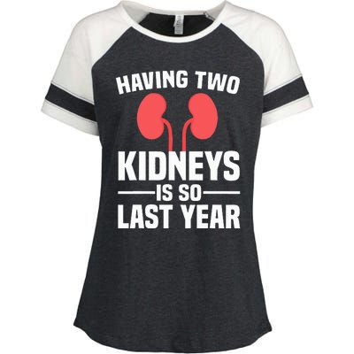 Cute Kidney Donor Art Kidney Transplant Survivor Enza Ladies Jersey Colorblock Tee