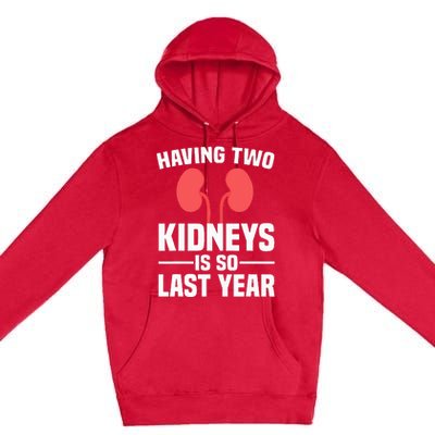 Cute Kidney Donor Art Kidney Transplant Survivor Premium Pullover Hoodie