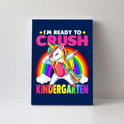 Crush Kindergarten Dabbing Unicorn Back To School Girl Canvas