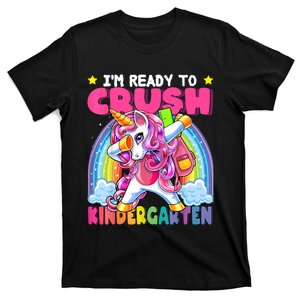 Crush Kindergarten Dabbing Unicorn Back To School Girl Gift T-Shirt