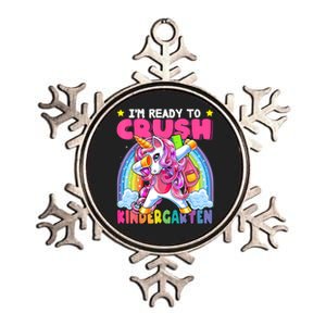 Crush Kindergarten Dabbing Unicorn Back To School Girl Gift Metallic Star Ornament