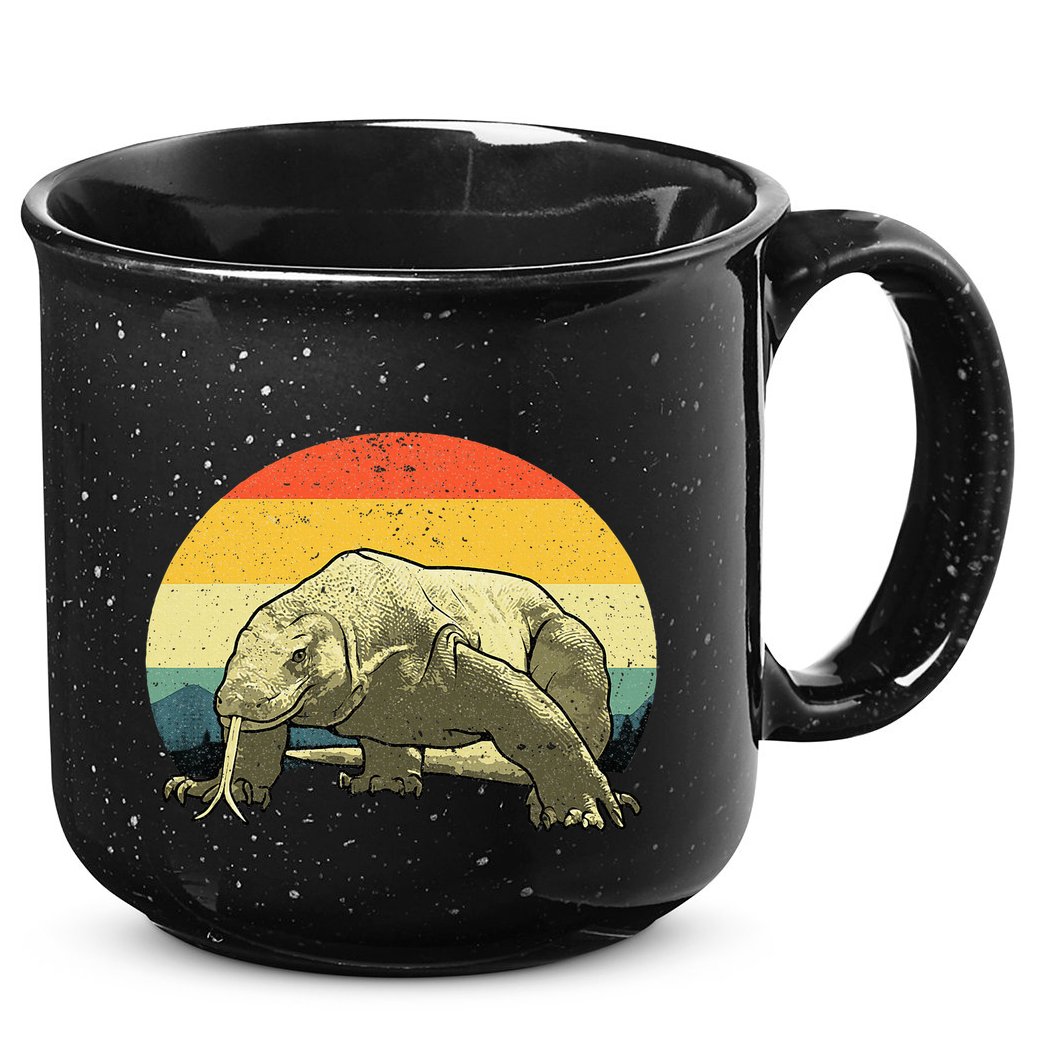 Cute Komodo Dragon Vintage Komodo Dragon 15oz Campfire Ceramic Mug