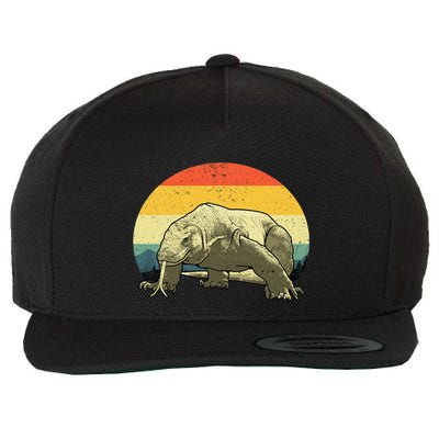 Cute Komodo Dragon Vintage Komodo Dragon Wool Snapback Cap