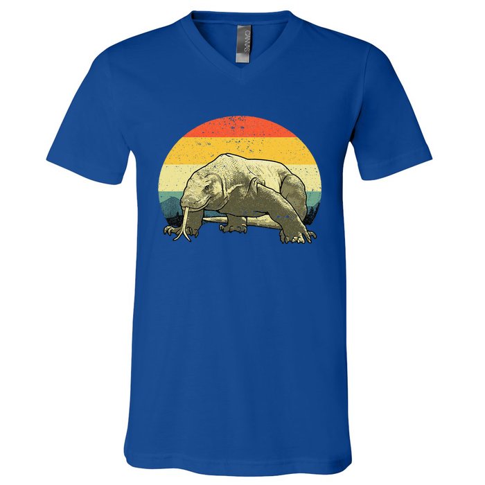 Cute Komodo Dragon Vintage Komodo Dragon V-Neck T-Shirt