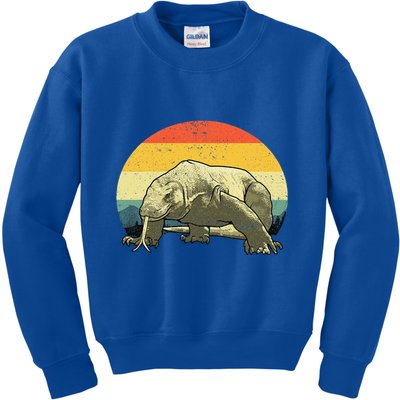 Cute Komodo Dragon Vintage Komodo Dragon Kids Sweatshirt
