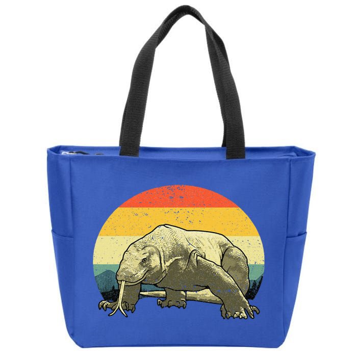 Cute Komodo Dragon Vintage Komodo Dragon Zip Tote Bag