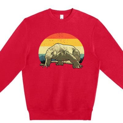 Cute Komodo Dragon Vintage Komodo Dragon Premium Crewneck Sweatshirt