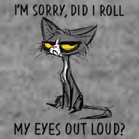 Cat Kitten Did I Roll My Eyes Out Loud Funny Sarcastic 7-Panel Snapback Hat