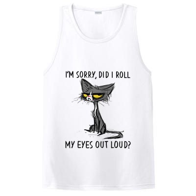 Cat Kitten Did I Roll My Eyes Out Loud Funny Sarcastic PosiCharge Competitor Tank