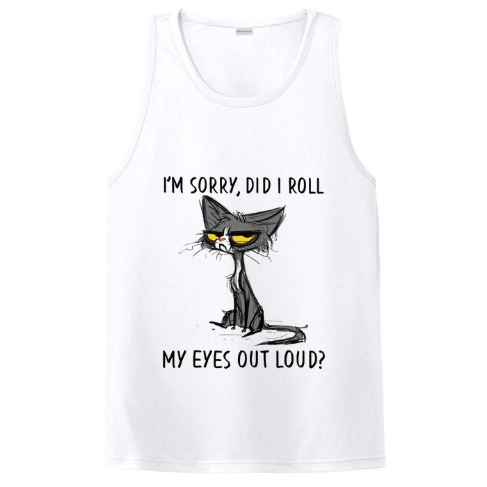 Cat Kitten Did I Roll My Eyes Out Loud Funny Sarcastic PosiCharge Competitor Tank