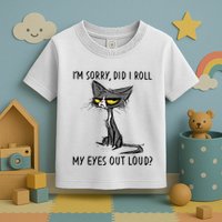 Cat Kitten Did I Roll My Eyes Out Loud Funny Sarcastic Toddler T-Shirt