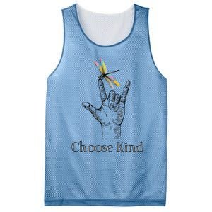 Choose Kind Dragonfly I Love You ASL Sign Language Deaf Mesh Reversible Basketball Jersey Tank