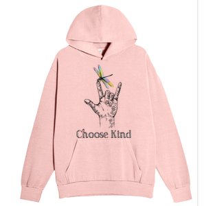 Choose Kind Dragonfly I Love You ASL Sign Language Deaf Urban Pullover Hoodie