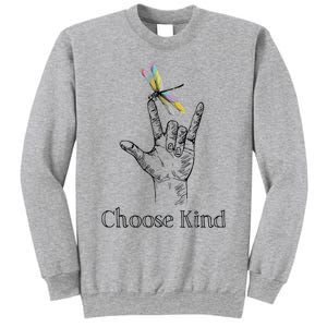 Choose Kind Dragonfly I Love You ASL Sign Language Deaf Sweatshirt