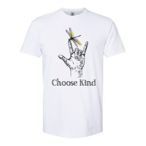 Choose Kind Dragonfly I Love You ASL Sign Language Deaf Softstyle CVC T-Shirt