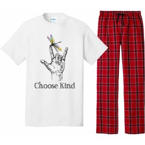 Choose Kind Dragonfly I Love You ASL Sign Language Deaf Pajama Set