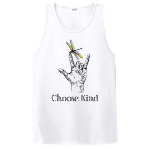 Choose Kind Dragonfly I Love You ASL Sign Language Deaf PosiCharge Competitor Tank