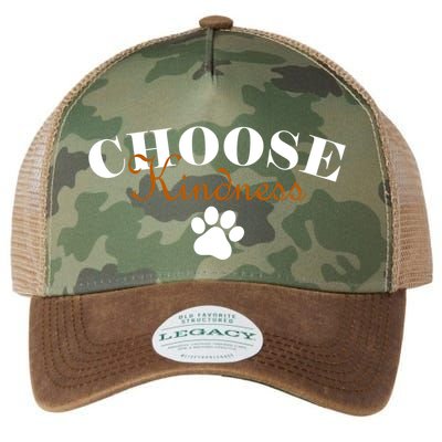 Choose Kindness Dog Paw Print Legacy Tie Dye Trucker Hat