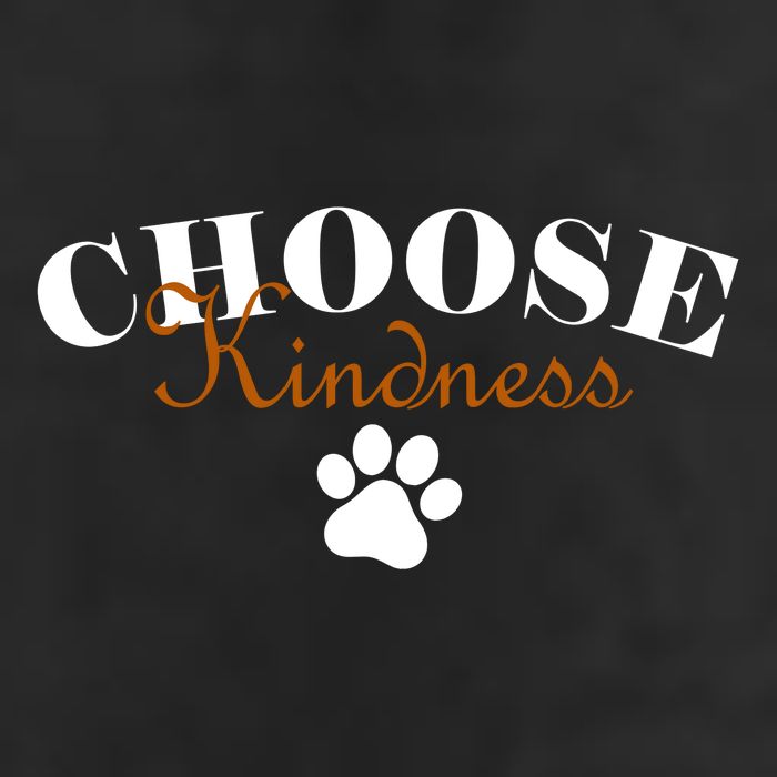 Choose Kindness Dog Paw Print 7 Panel Mesh Trucker Snapback Hat