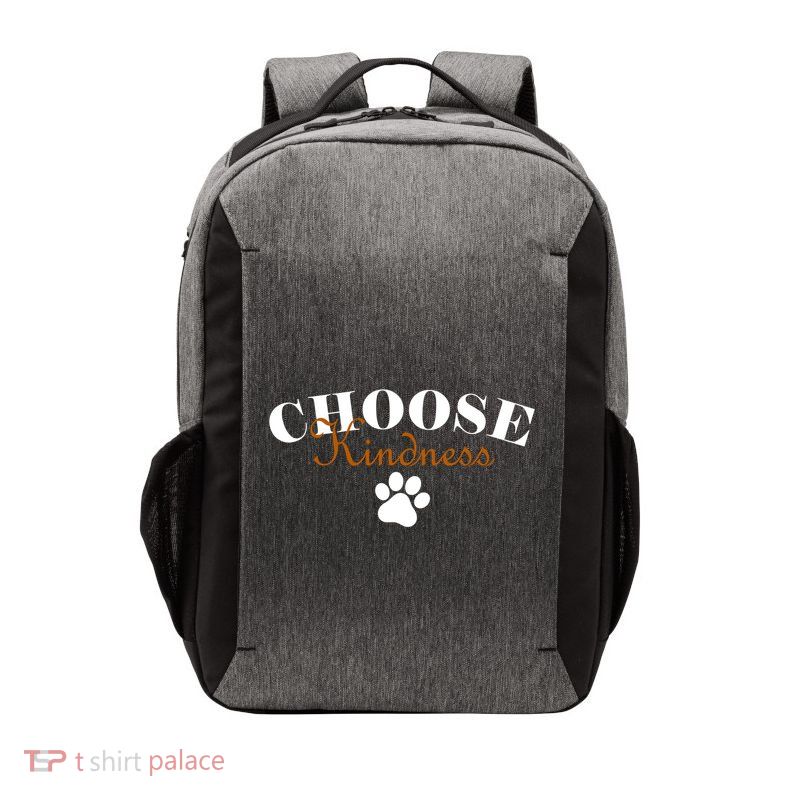 Choose Kindness Dog Paw Print Vector Backpack