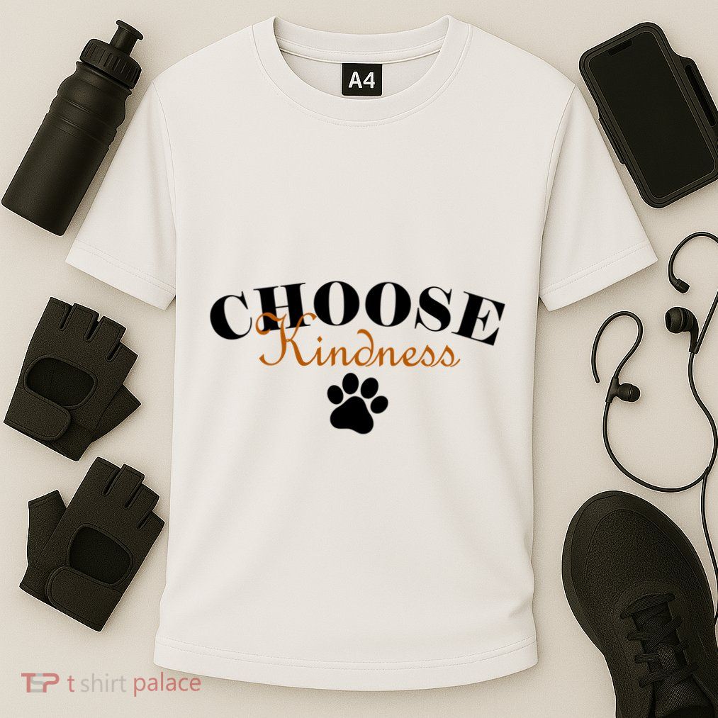 Choose Kindness Dog Paw Print Cooling Performance Crew T-Shirt