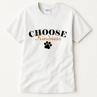 Choose Kindness Dog Paw Print Tall T-Shirt