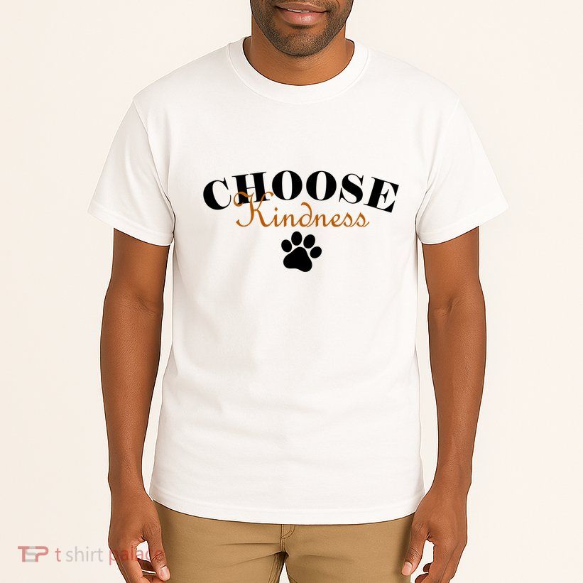 Choose Kindness Dog Paw Print Tall T-Shirt