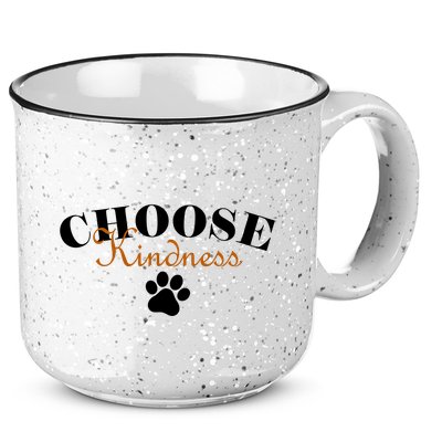 Choose Kindness Dog Paw Print 15oz Campfire Ceramic Mug